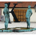 большой открытый сад металл ремесло обнаженной мужской сад статуи для продажи